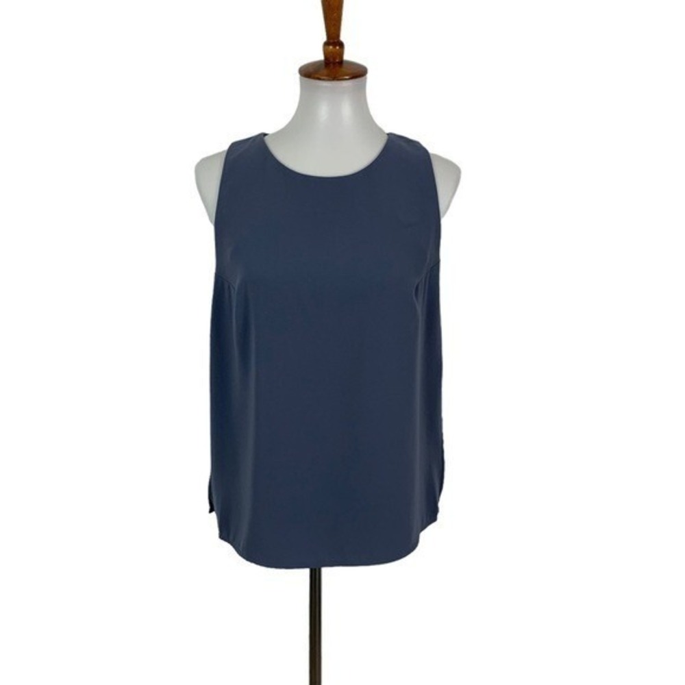 Astr The Label Womens Large Blue Sleeveless Blouse Minimalist Chic